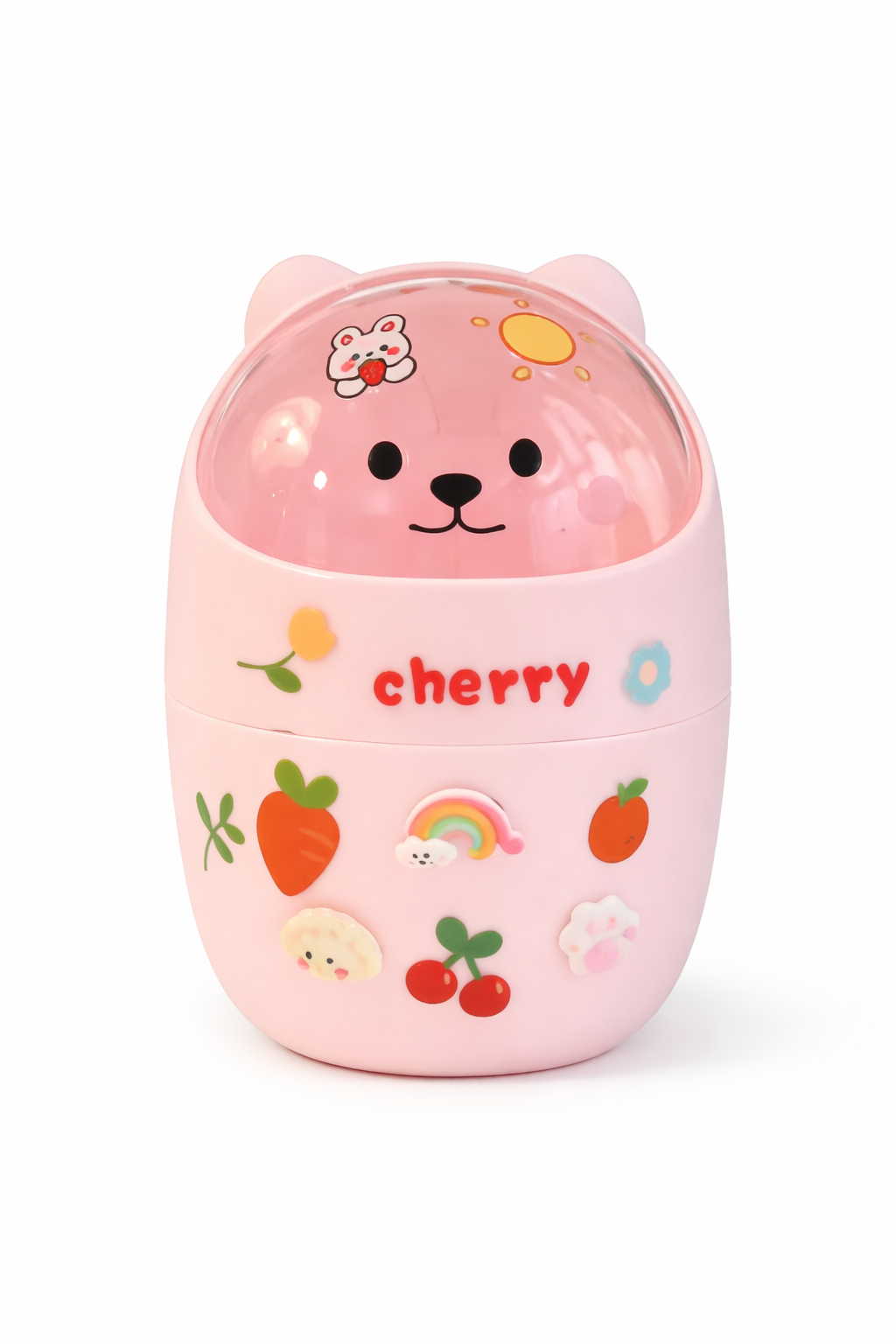 Cherry Bear Desktop Trash Bin