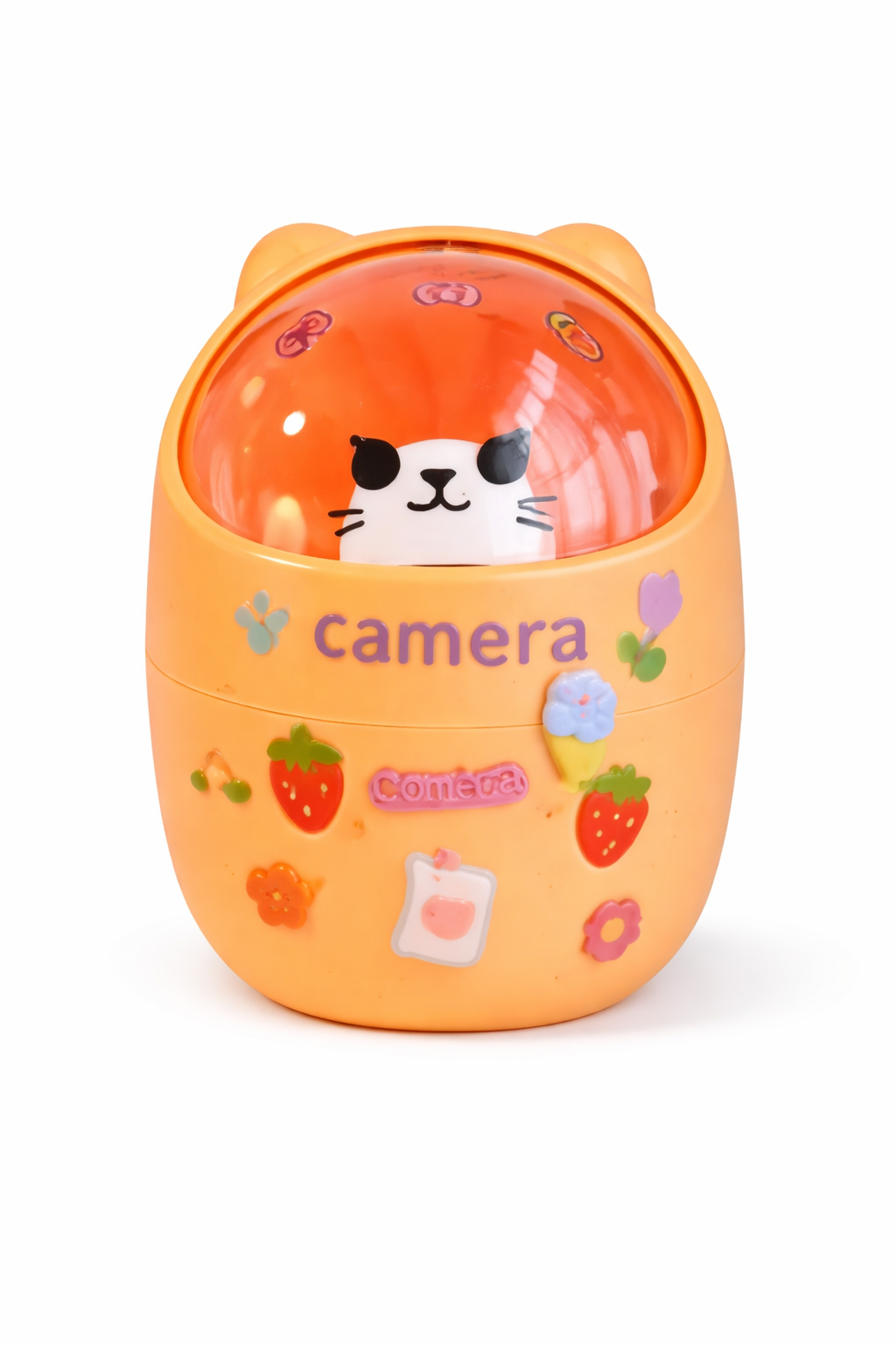 Orange Cat Desktop Trash Bin