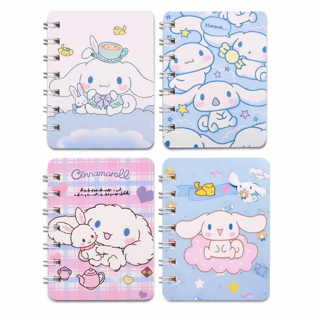 Cinnamoroll Mini Spiral Notebook 4-Pack