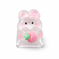 Translucent Strawberry Bunny Keycap