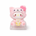 Pink My Melody Hoodie Cat Keycap