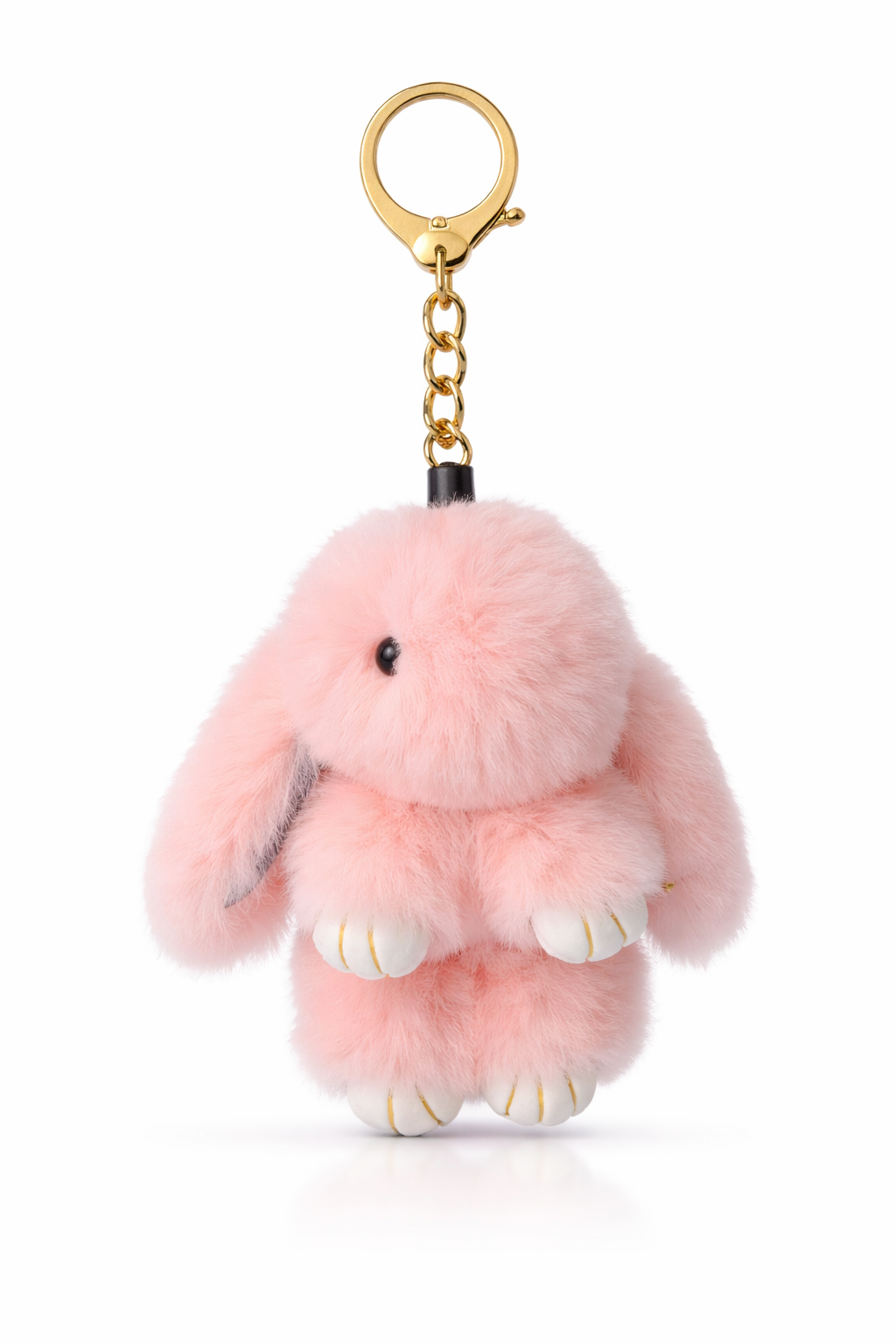 Fluffy bunny keychain