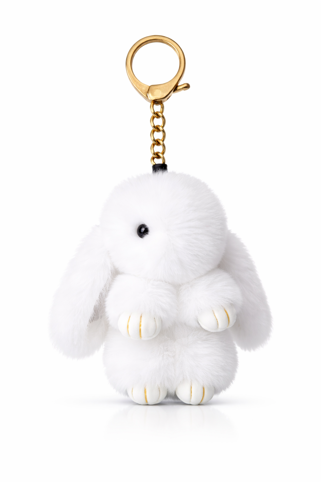 Fluffy bunny keychain