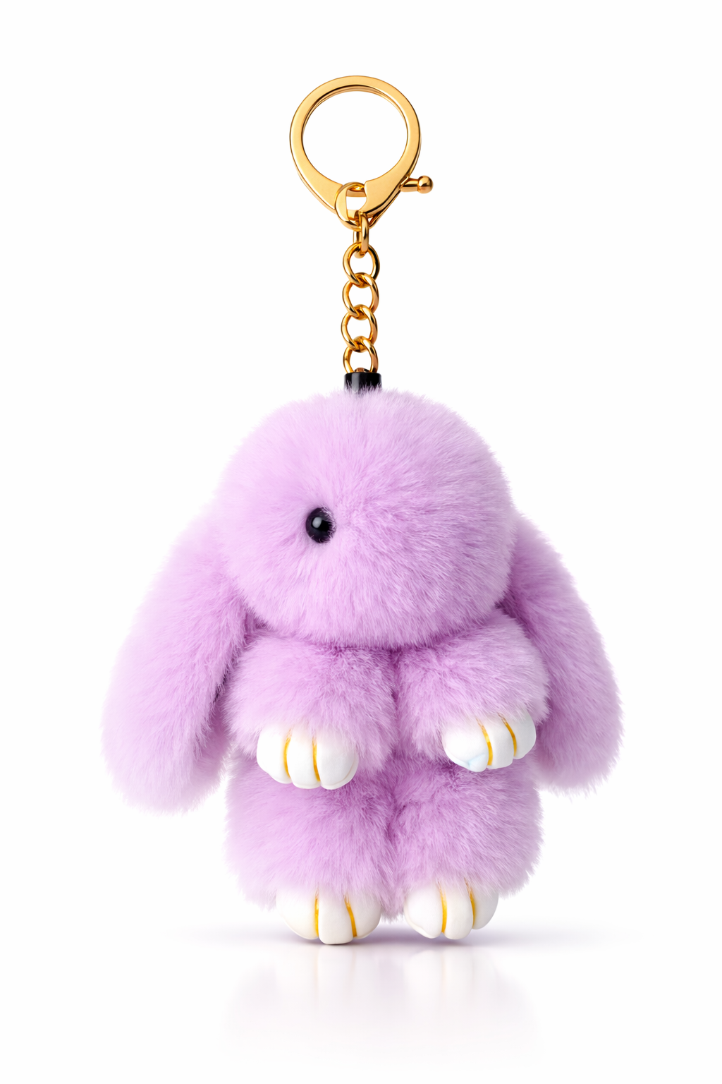 Fluffy bunny keychain