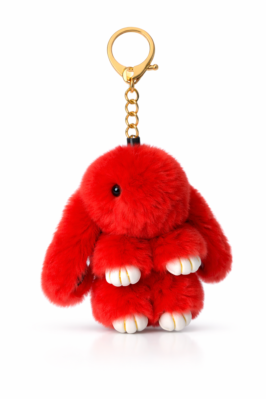 Fluffy bunny keychain