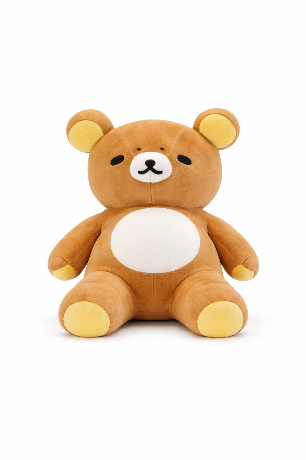Rilakkuma plush toy adorable oversized bear in a sitting pose, offering comfort and cuteness for relaxation.