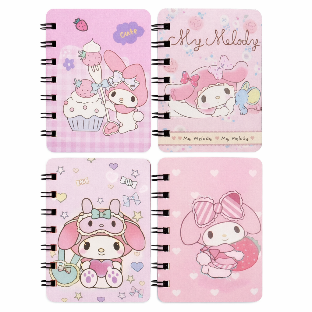 My Melody Mini Spiral Notebook 4-Pack