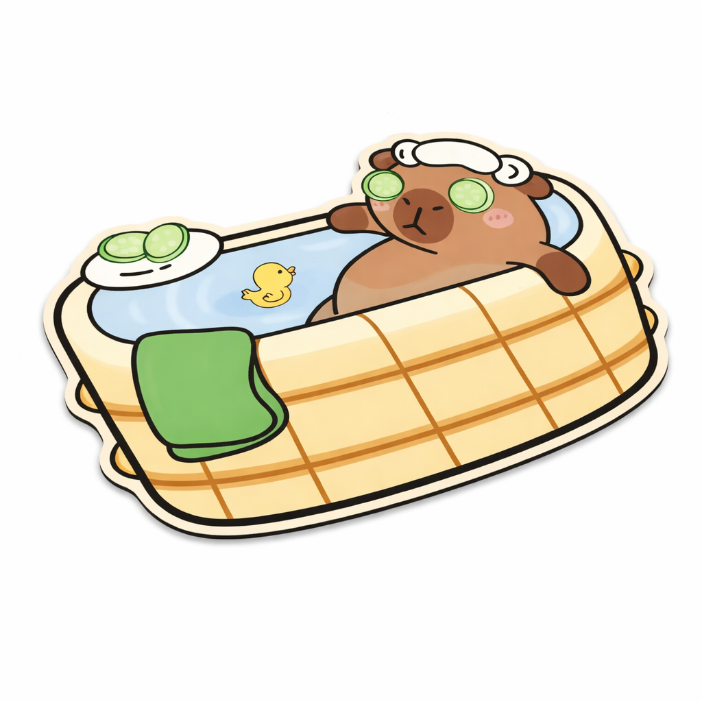 Capybara Spa Relaxation Rug