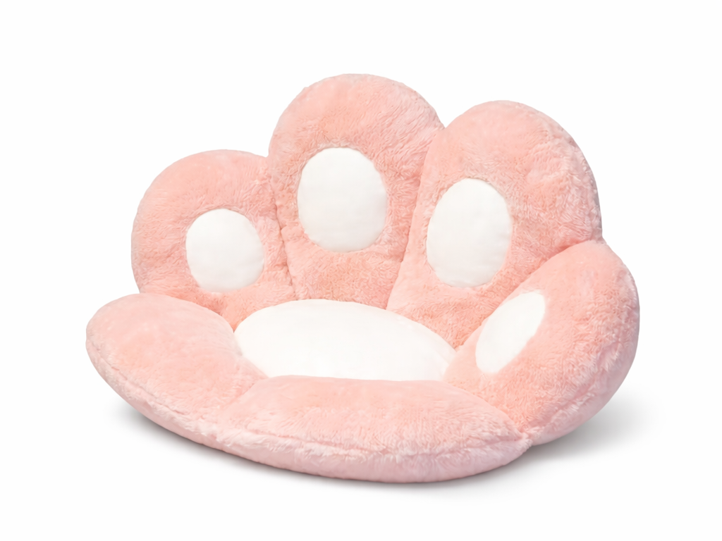 Kawaii Cat Paw Plush Floor Cushion Chair