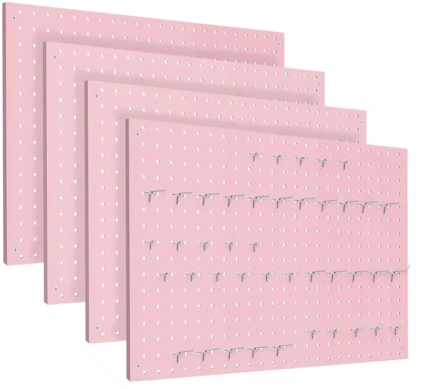 BlushSpace Pink Pegboard Wall Set