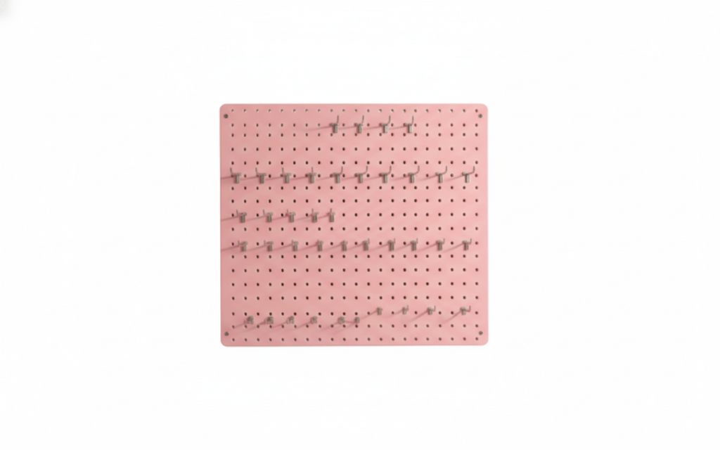 BlushSpace Pink Pegboard Wall Set