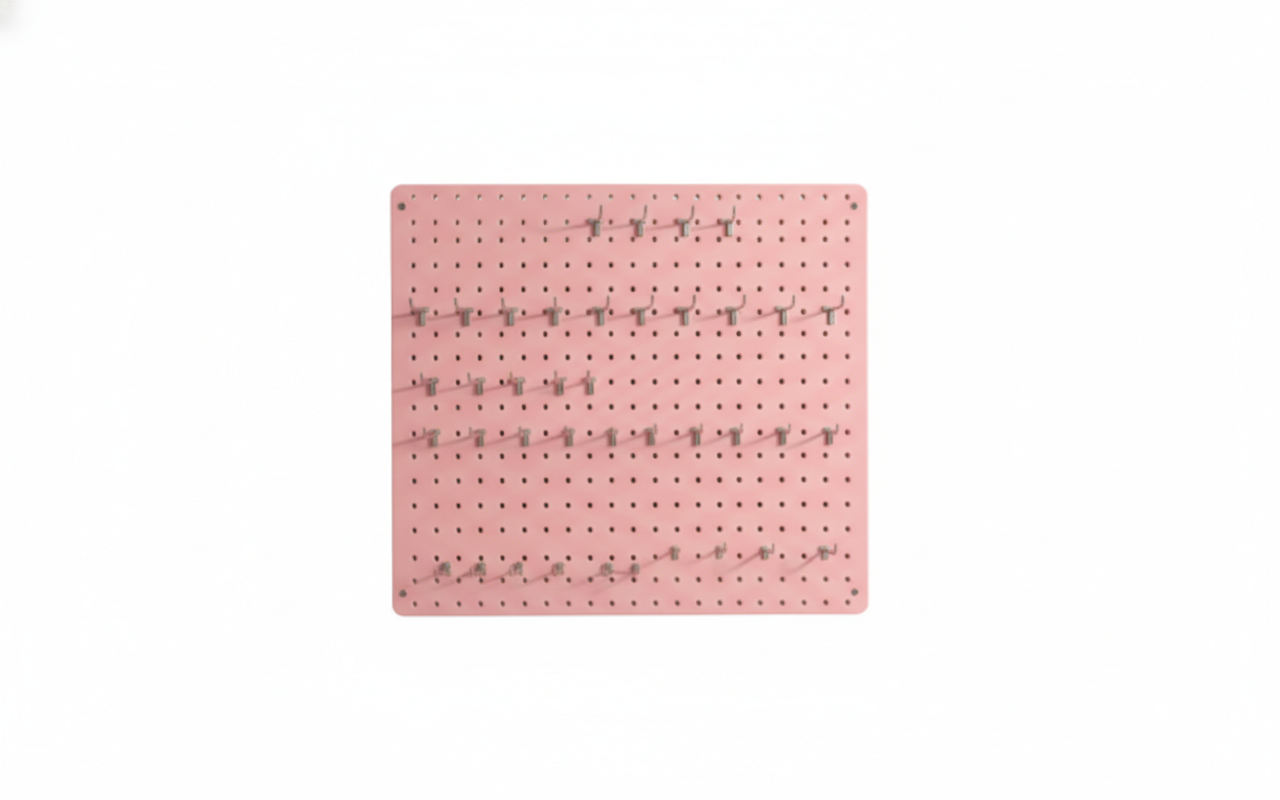 BlushSpace Pink Pegboard Wall Set